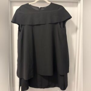 Cos Tunic Top Elegant Black Sleeveless Blouse Size 38 (UK) or 12 (US)